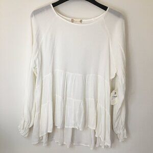 ALTAR'D STATE  long sleeve top , Ivory M